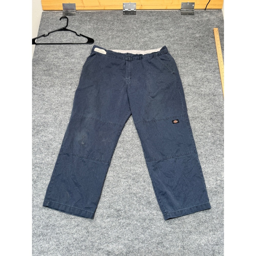 Dickies Relaxed Straight Double Knee Work‎ Pants Navy Blue Mens 38x32 Utility